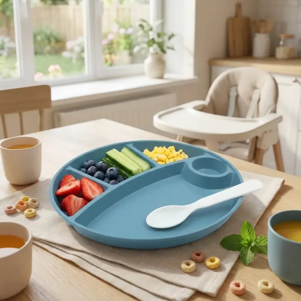 5 compartment eco plate - home & kitchen