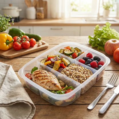 5-compartment reusable lunch box - home & kitchen
