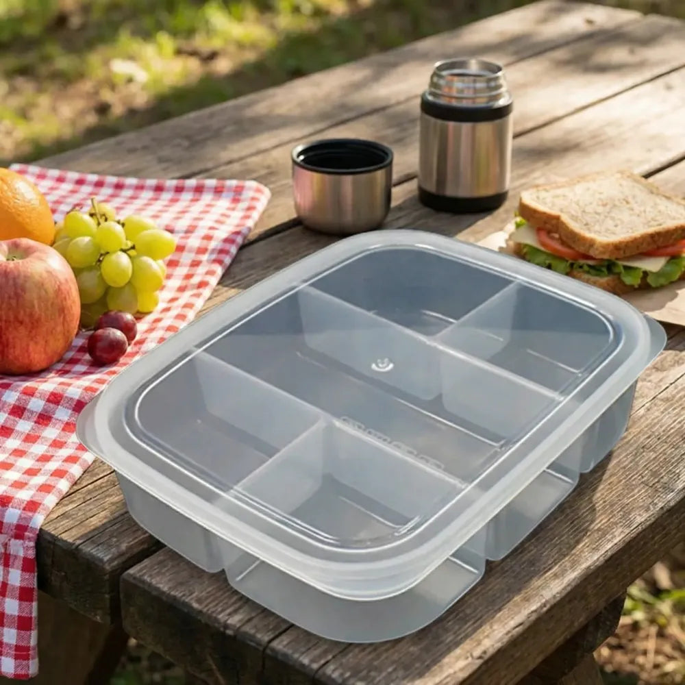 5-compartment reusable lunch box - home & kitchen
