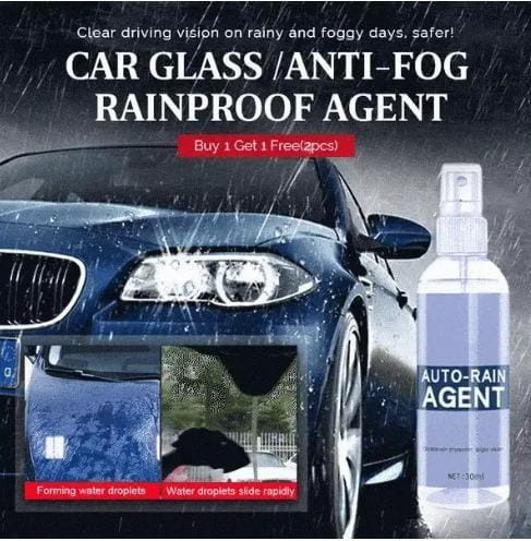 Car glass anti-fog rainproof agent
