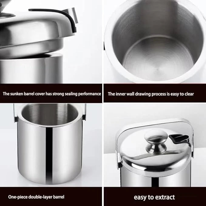 Double-walled stainless ice bucket