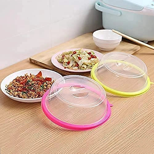 Microwave splatter cover with handle