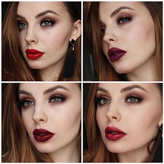 Nude red different shades liquid lipstick set of 4 (16ml)