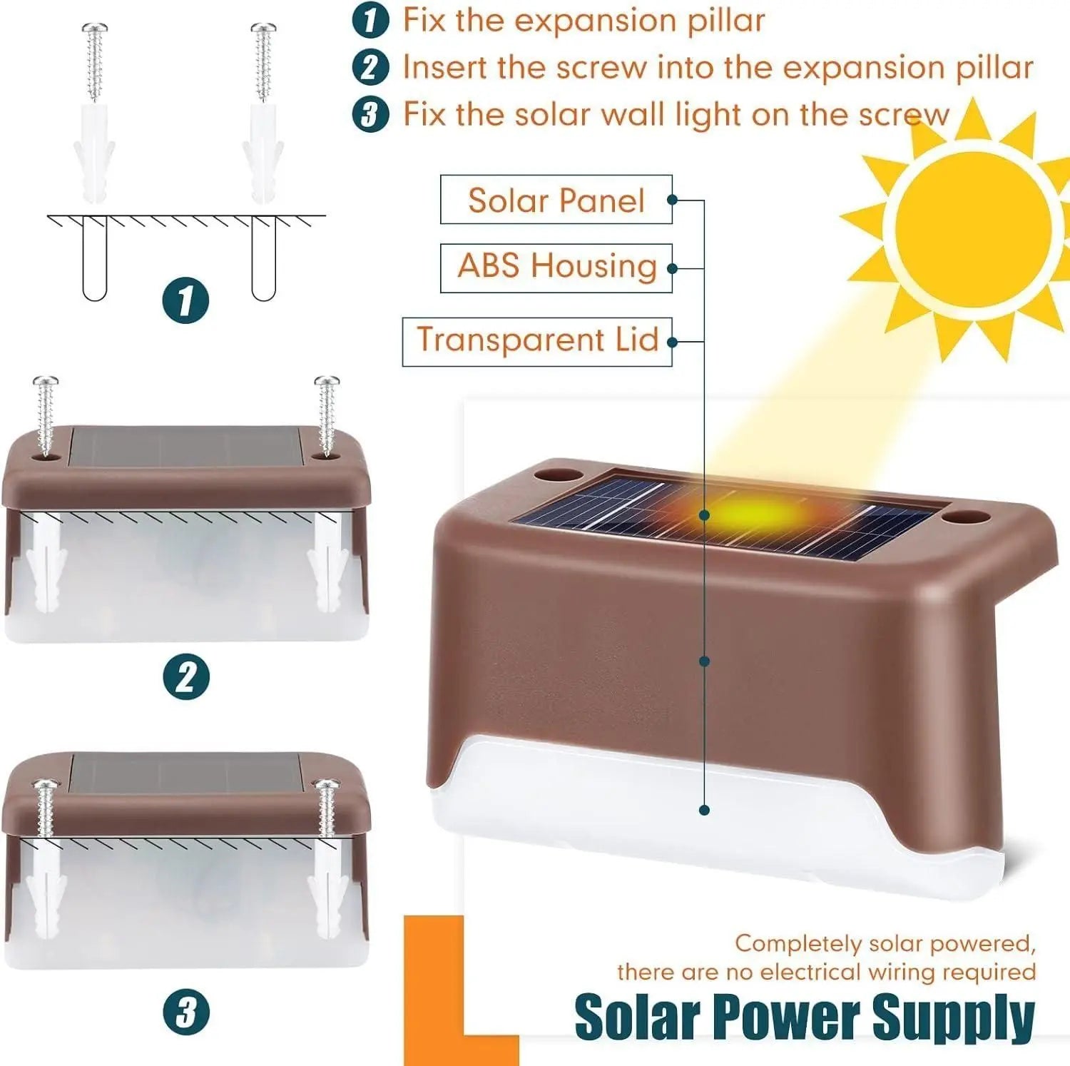 Solar outdoor deck lights – pack of 4