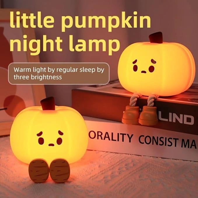 Sad pumpkin silicone night lamp