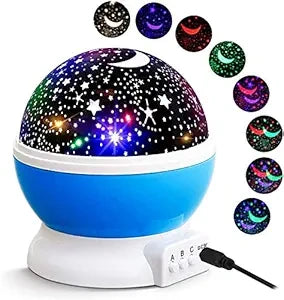 Rotating star projection lamp