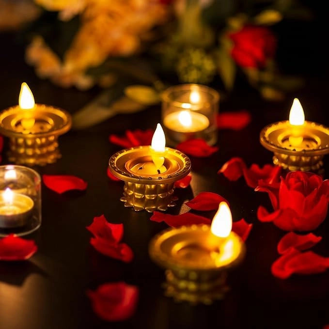 Water pouring led diya set – 12 pcs