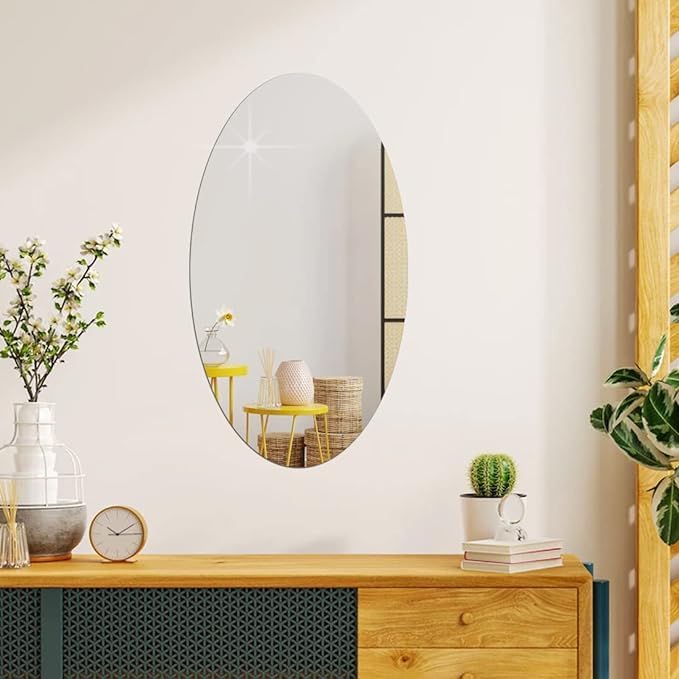 Combo of oval shape & square mirror (pack 2)
