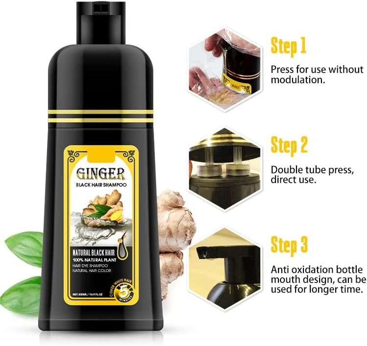 Ginger black hair shampoo – 300ml