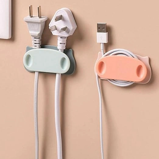 Self-adhesive cable organizer clips
