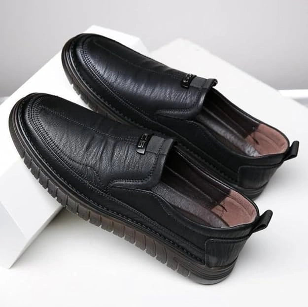 Men’s black formal slip-ons