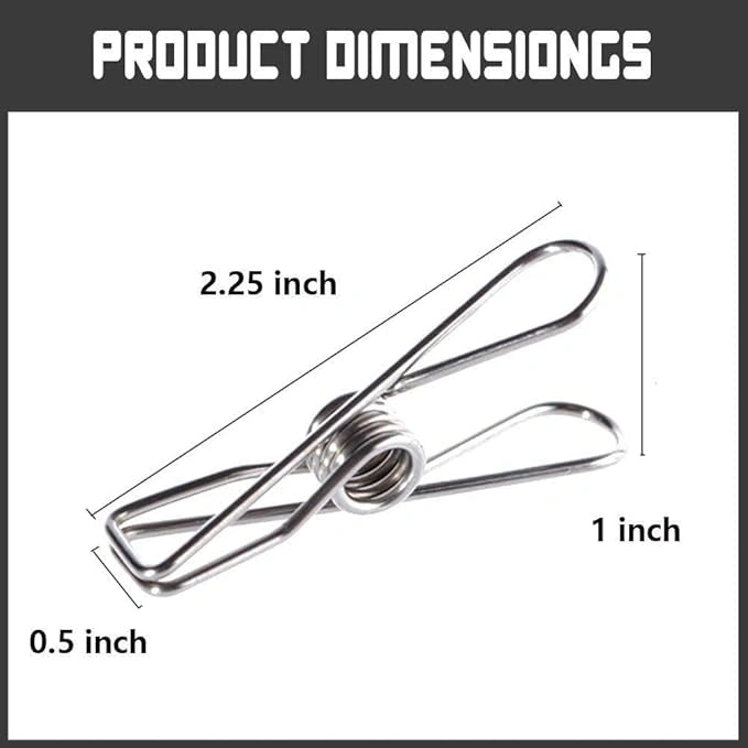 Stainless steel utility clips