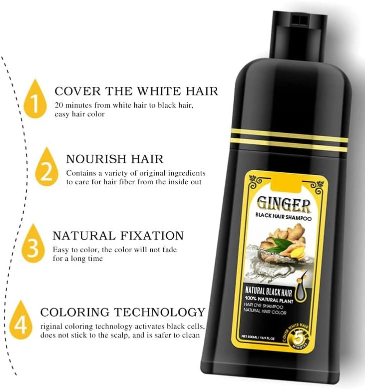 Ginger black hair shampoo – 300ml