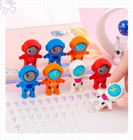 Astronaut-Themed Eraser Set