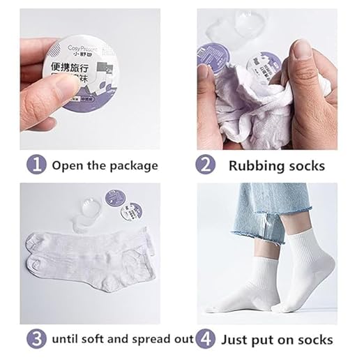 Portable disposable compression socks