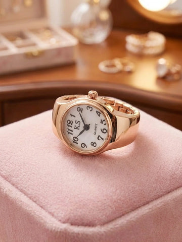 Women's Men's Ring Watch Analogue Quartz on Finger Watch Ring