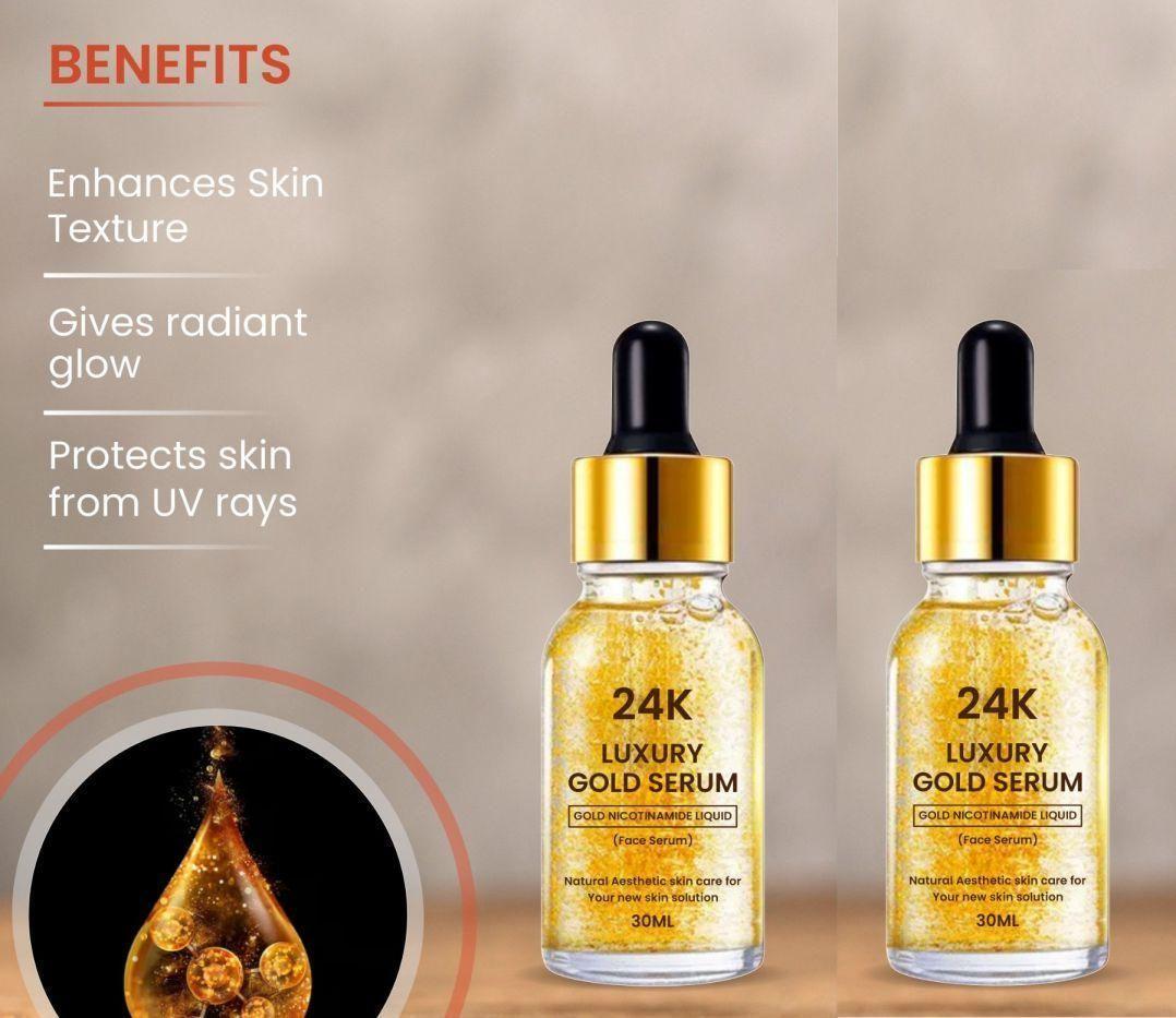 24K GOLD FACE SERUM (Pack Of 2)