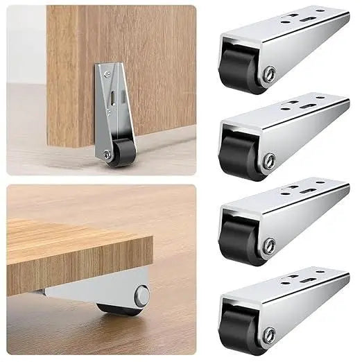 4 Pcs Metal Caster Wheels