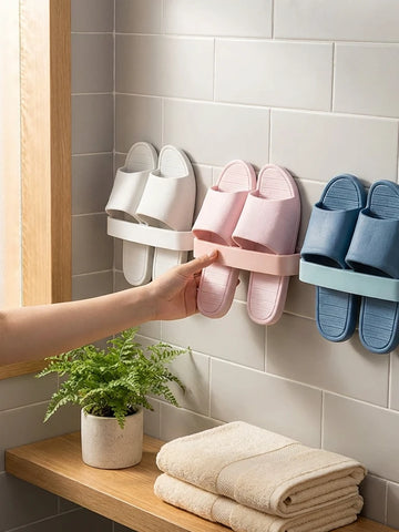 Self-Adhesive Towel & Slipper Rack