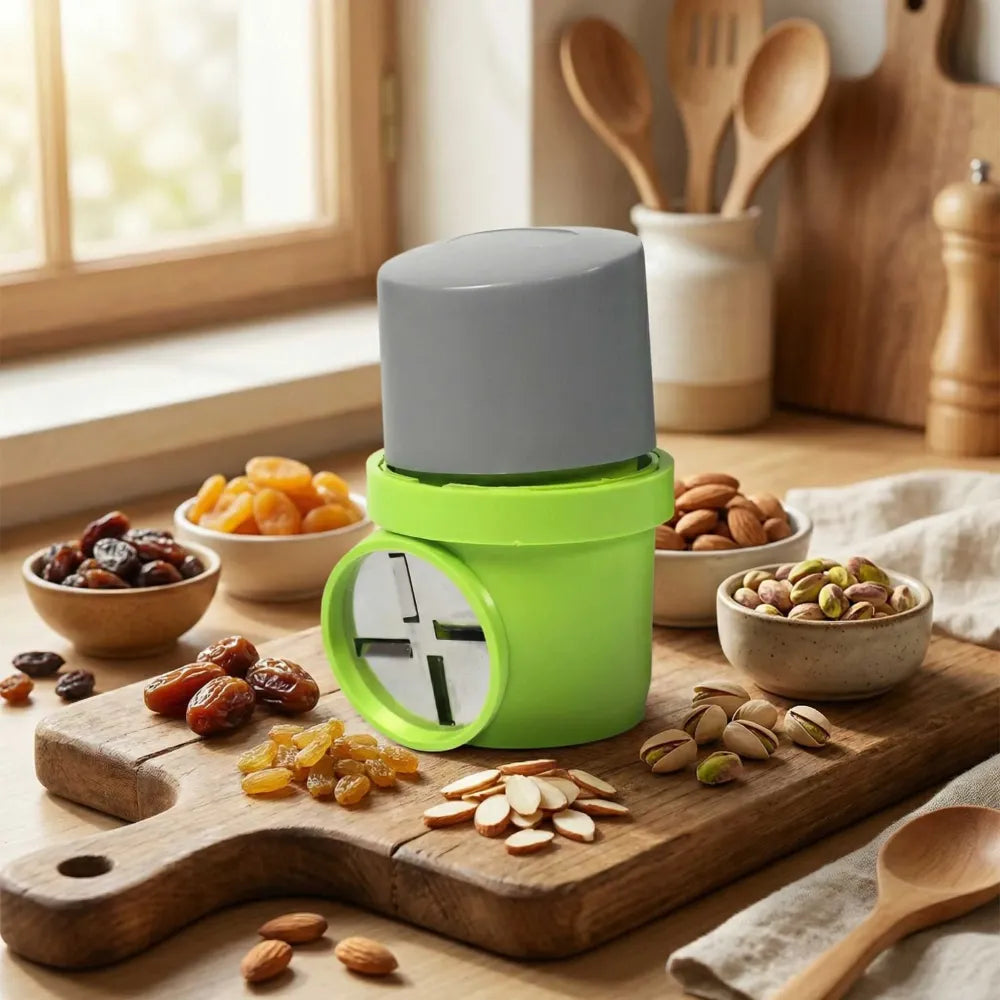 5333 plastic dry fruit and paper mill grinder slicer chocolate cutter butter with 3 in 1 blade standard multicolor