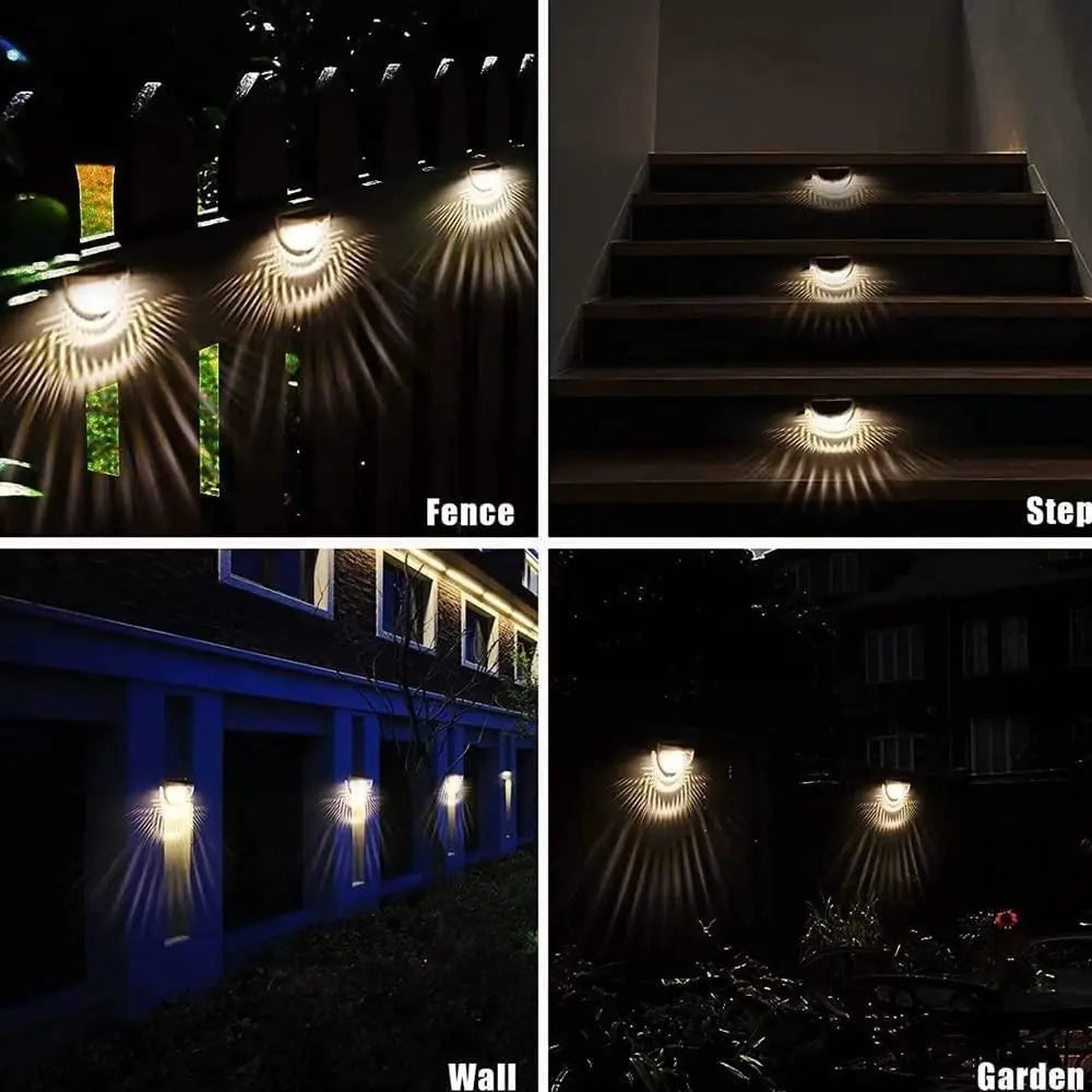 Solar fence lights (pack of 4)