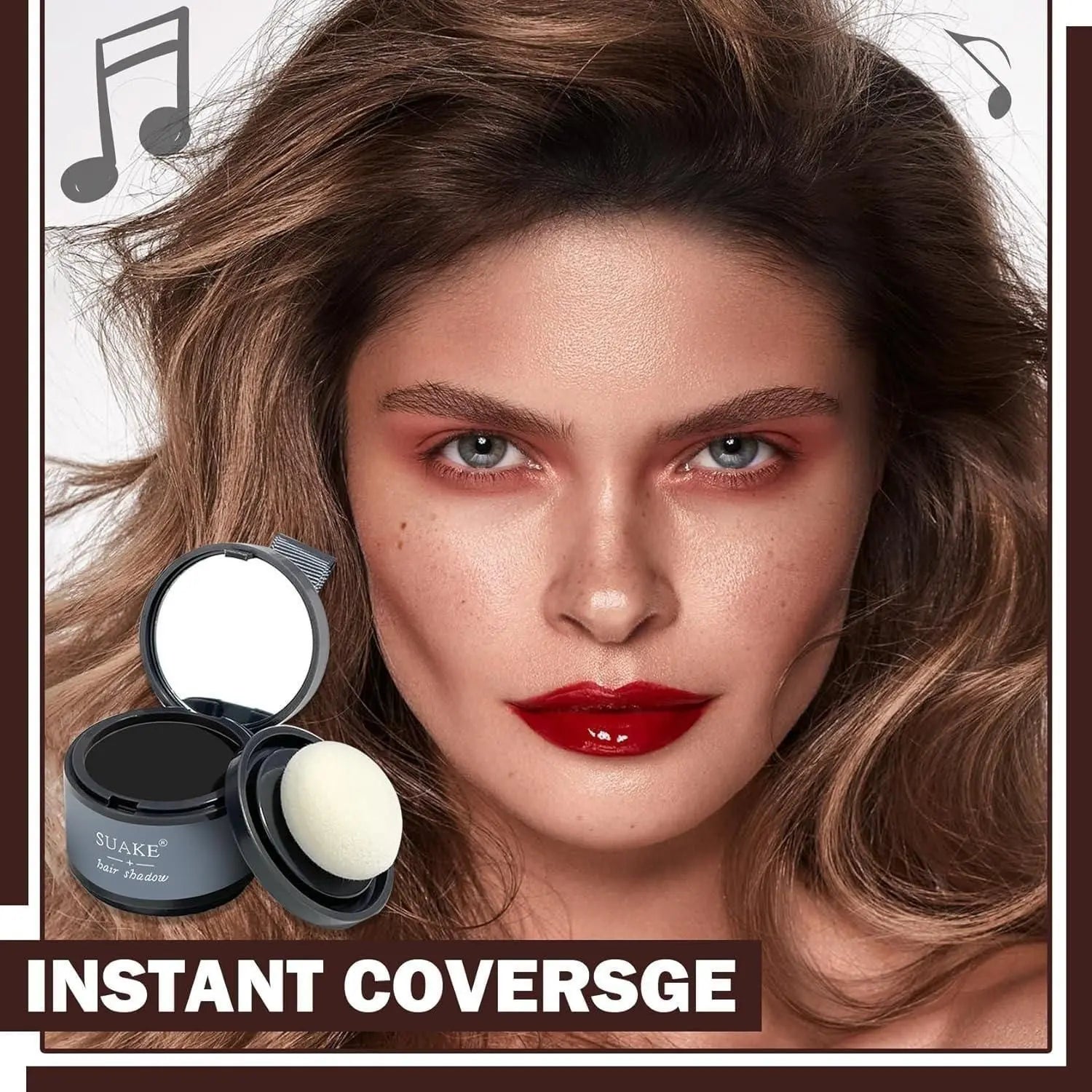 Root cover up hair powder – black