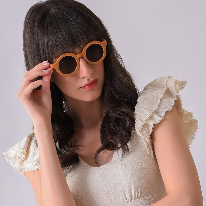 Haute sauce women brown lens round sunglasses (pack of 2)