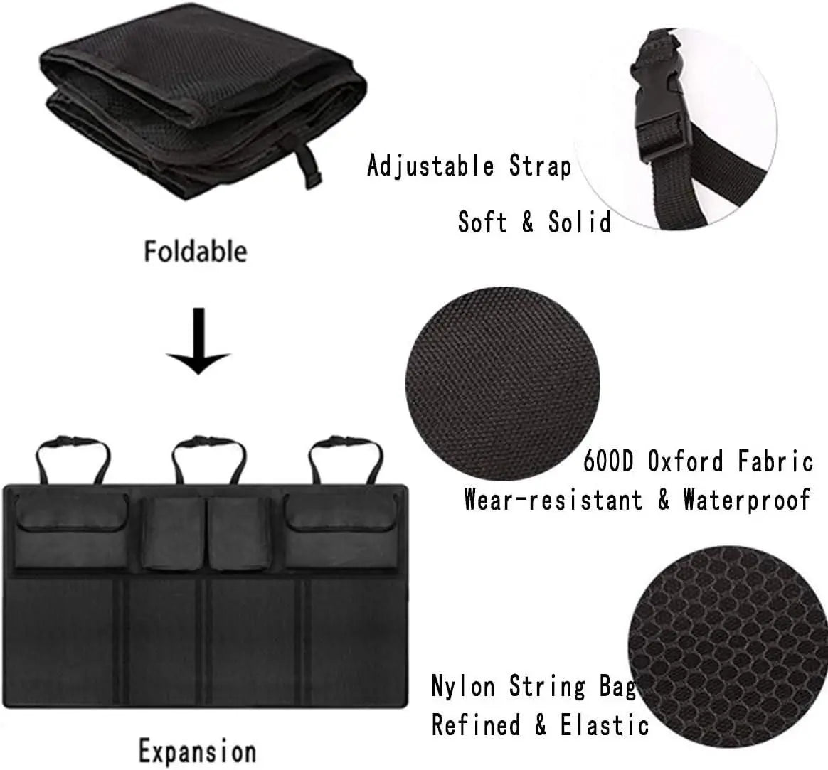 Car backseat trunk organizer