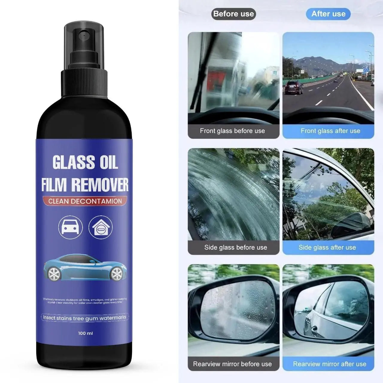 Glass oil film remover – pack of 2