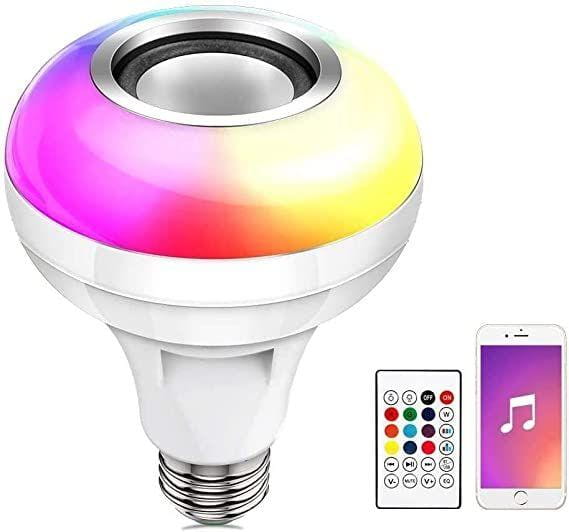 Multicolor rgb music bulb wireless bluetooth with speaker and remote control
