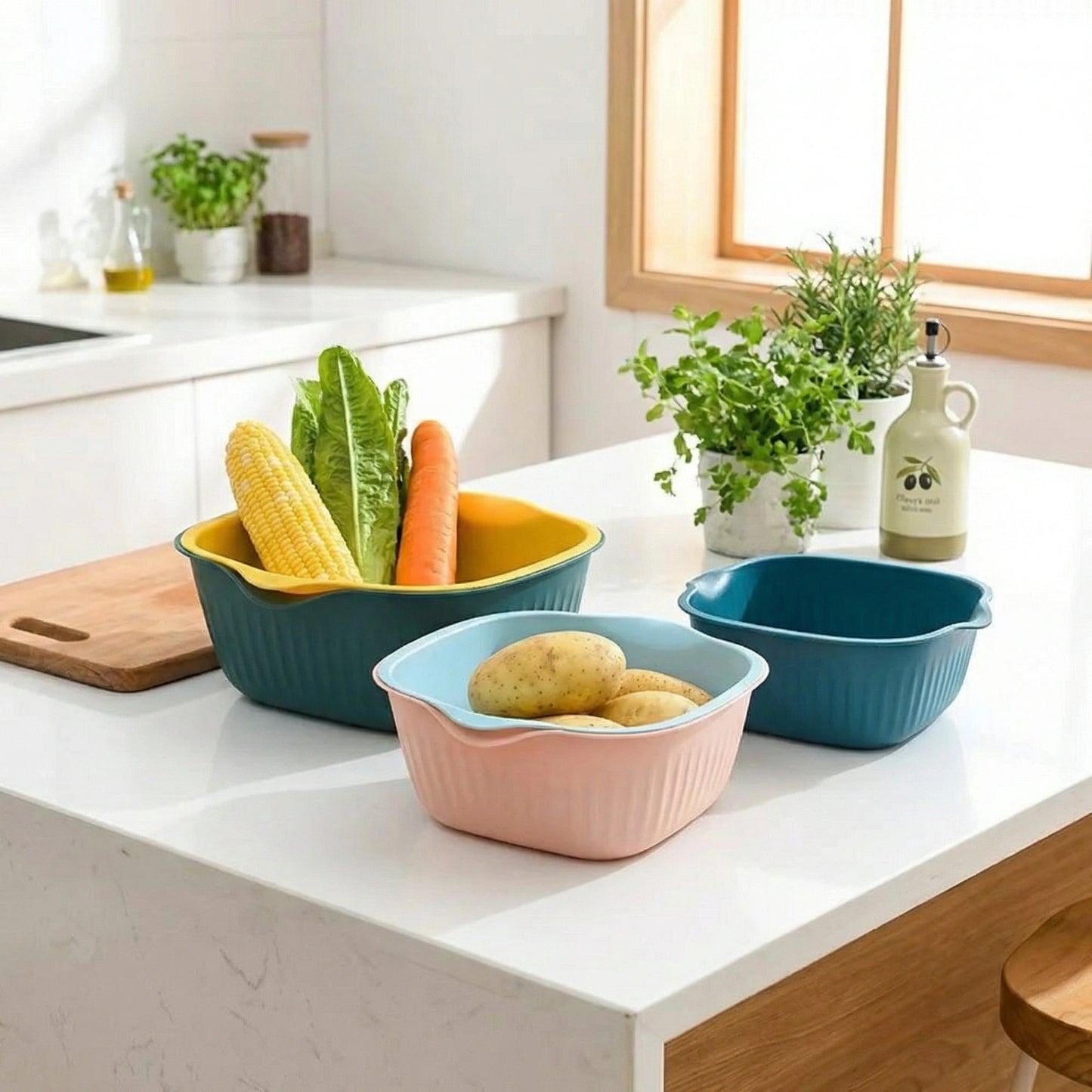 Multipurpose Kitchen Strainer Bowl