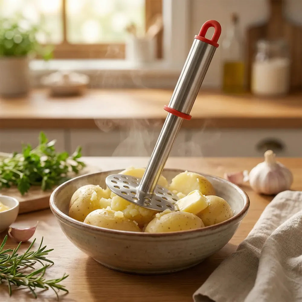 586 stainless steel potato masher paubhaji - kitchen tool