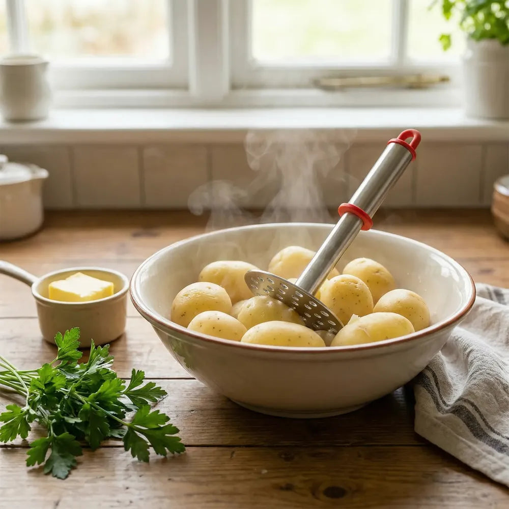586 stainless steel potato masher paubhaji - kitchen tool