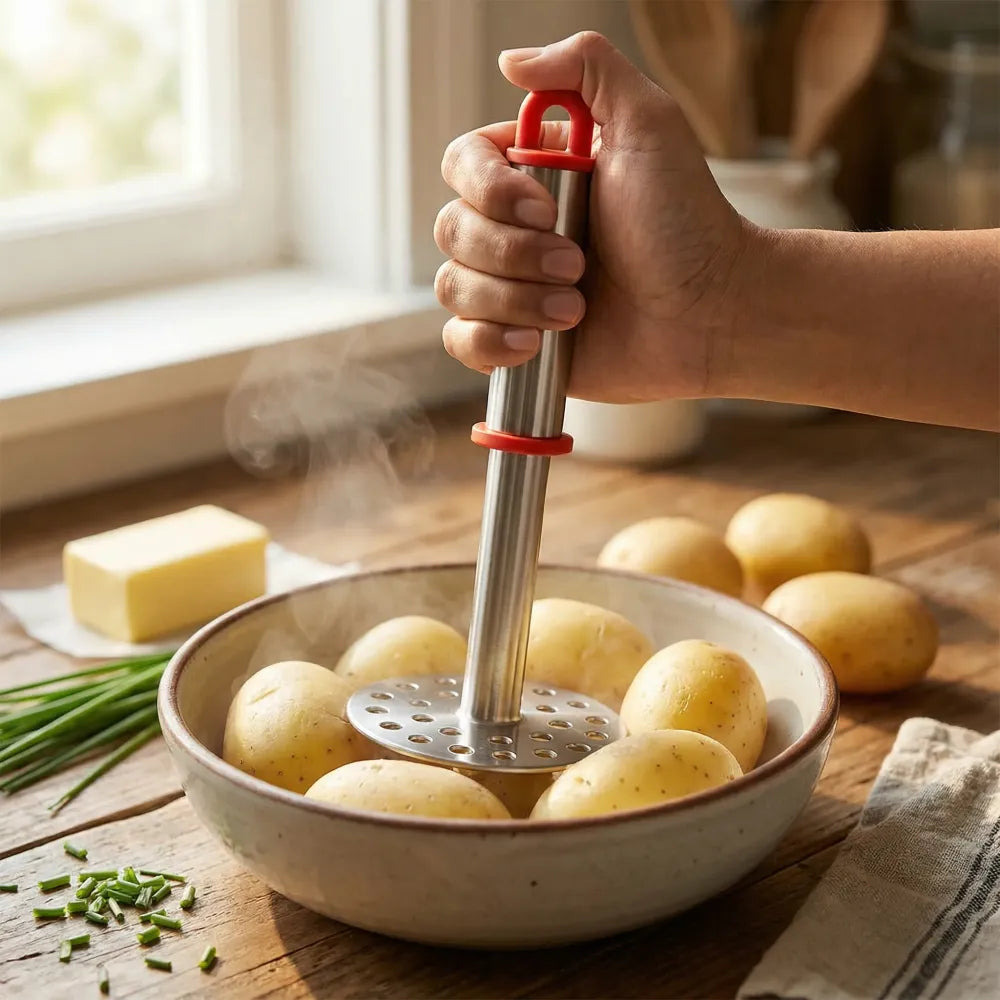 586 stainless steel potato masher paubhaji - kitchen tool
