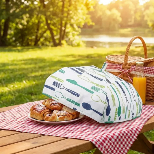 5864 foldable food covers anti-dust heat preservation anti fly mosquito kitchen lid cover for hot dish insulation