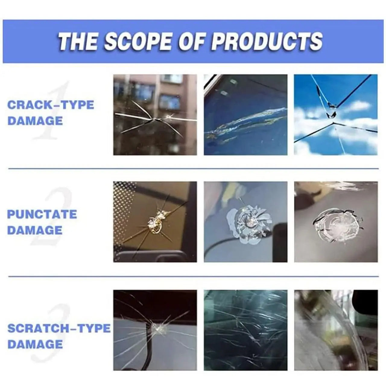 Glass repair kit pack of 2