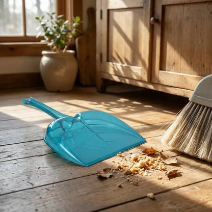 5912 plastic unbreakable dustpan big size with long handle dust collector pan for home and kitchen(pack of 1pc)