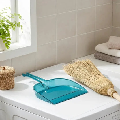 5912 plastic unbreakable dustpan big size with long handle dust collector pan for home and kitchen(pack of 1pc)