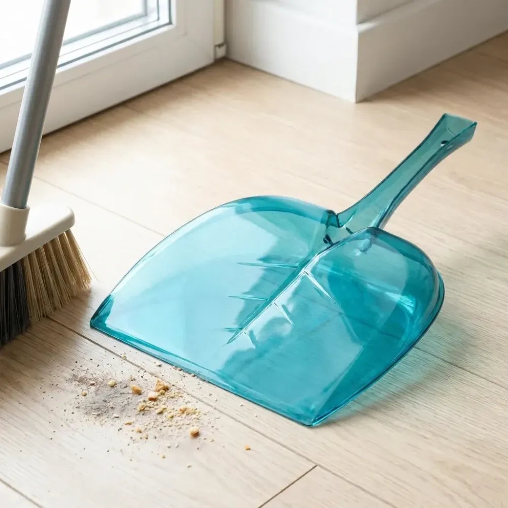 5912 plastic unbreakable dustpan big size with long handle dust collector pan for home and kitchen(pack of 1pc)