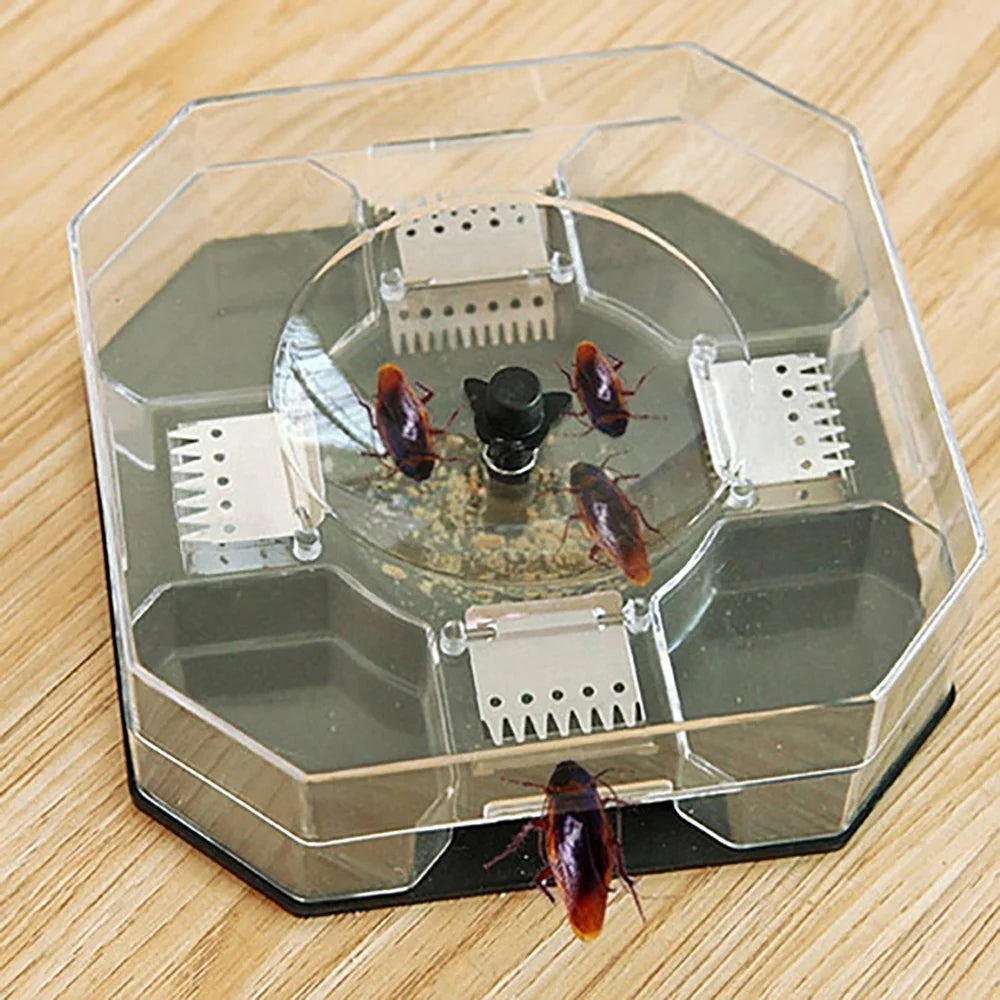 Reusable cockroach trap box