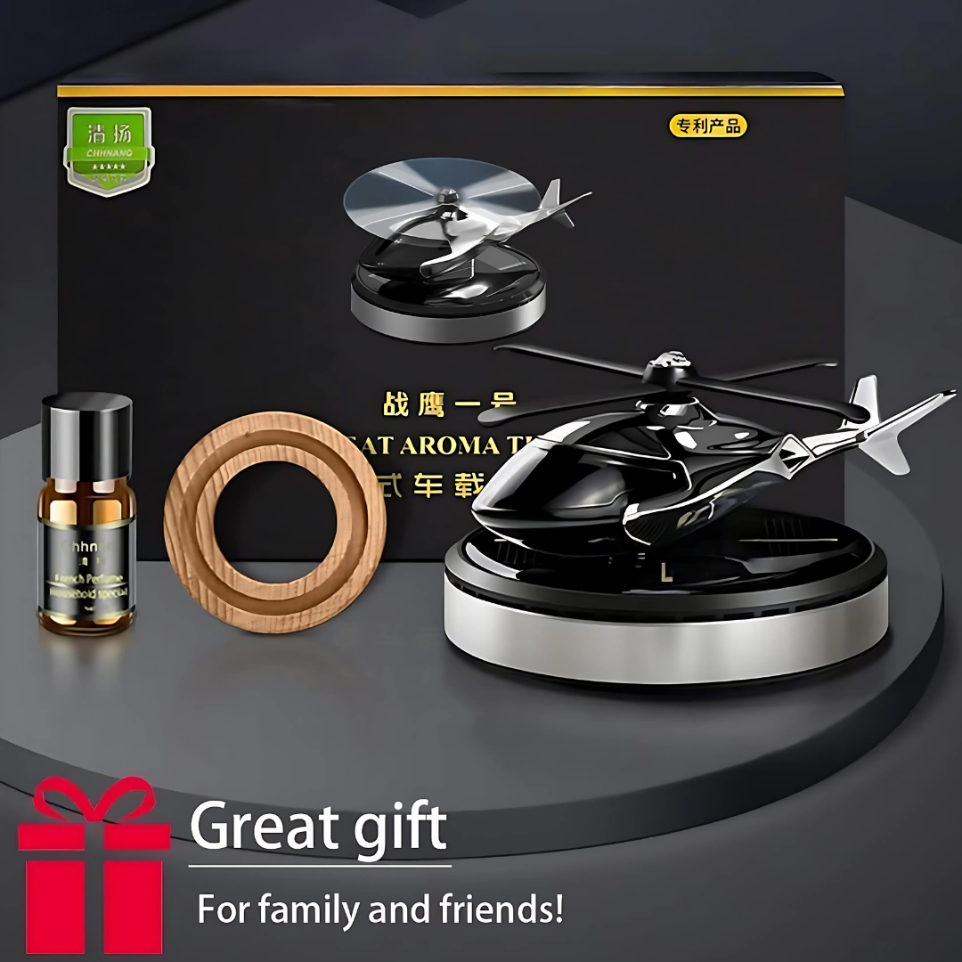 Helicopter Alloy Solar Car Air Perfume Diffuser