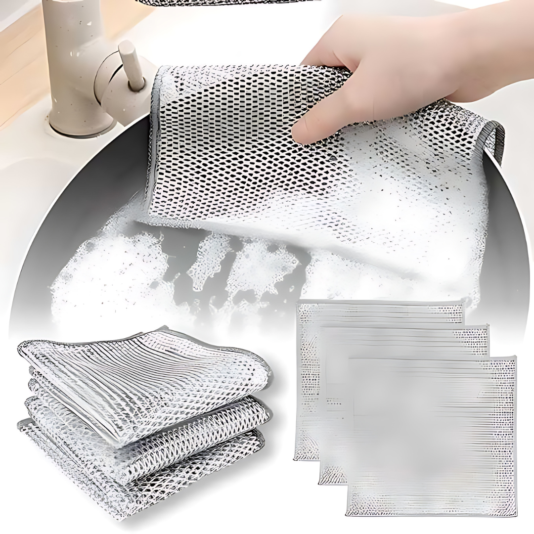 Non-scratch Dishwashing Wire Cloth (Pack of 10)