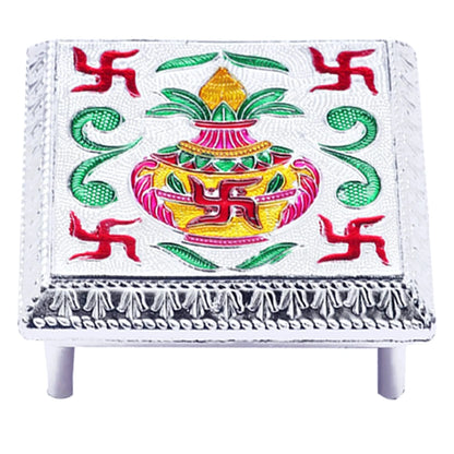 Handcrafted Minakari Bajot Stool - Home Decor