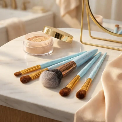 5pc makeup brush tools kit (5 pcs set mix color) - health care