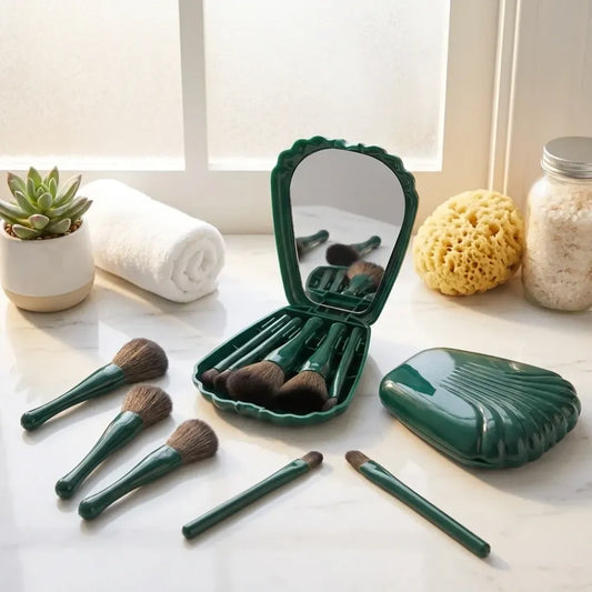 5pcs makeup brush set with case