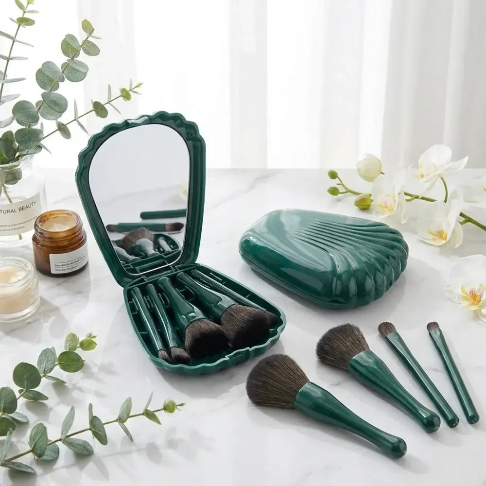 5pcs makeup brush set with case
