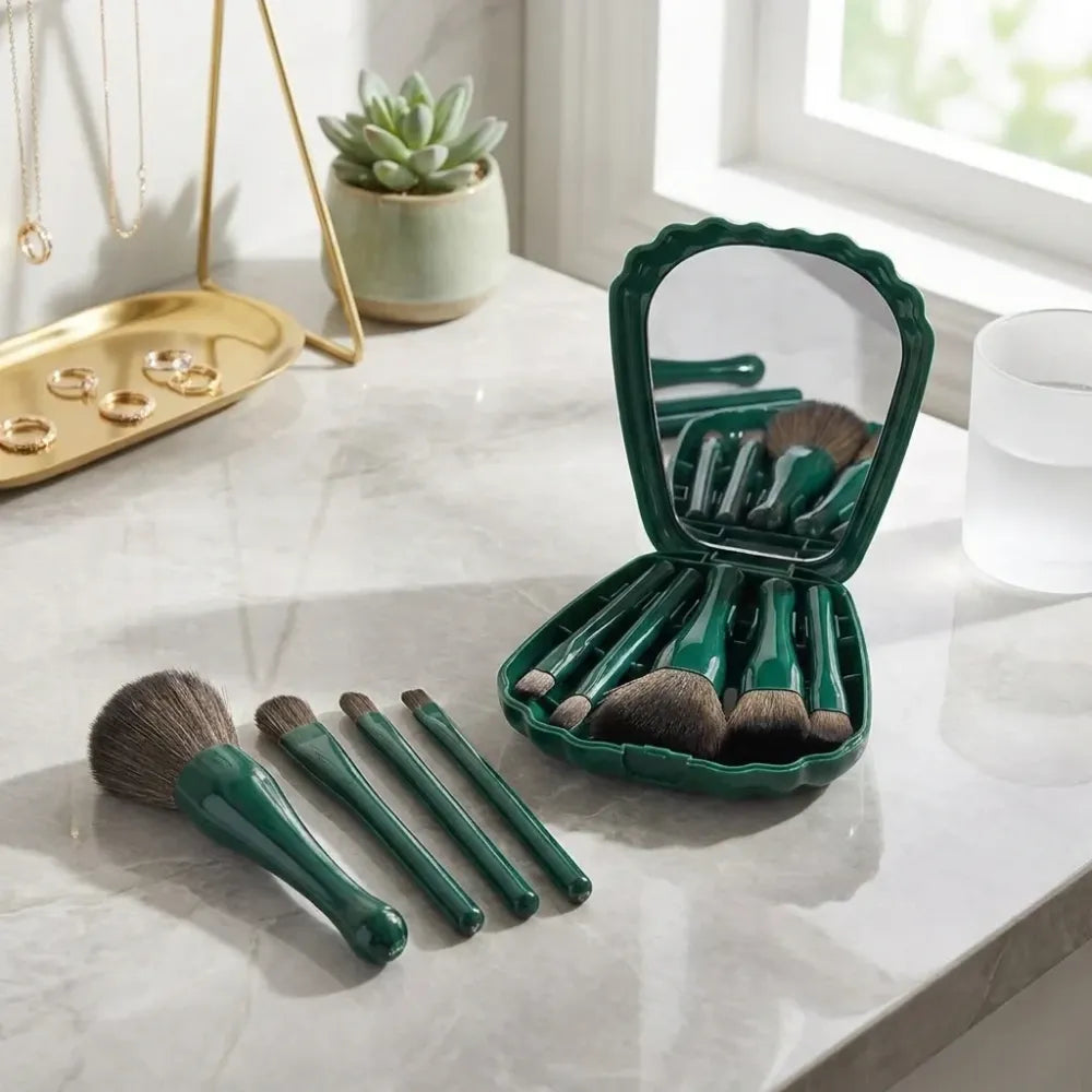 5pcs makeup brush set with case