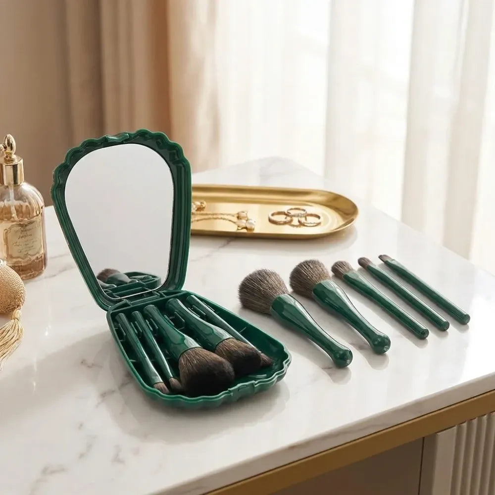5pcs makeup brush set with case