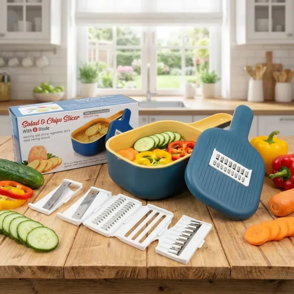 6-blade vegetable slicer cutter - home & kitchen