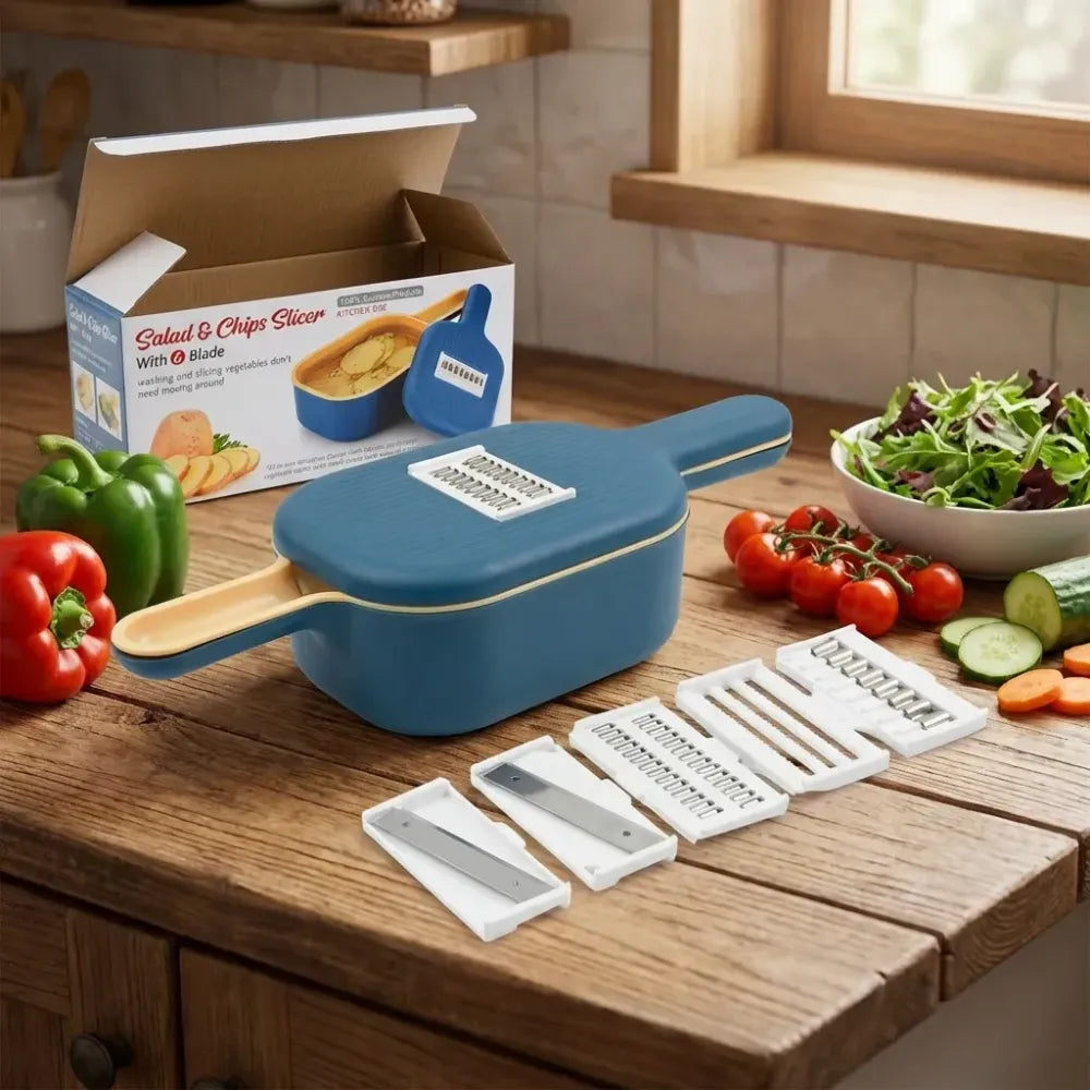 6-blade vegetable slicer cutter - home & kitchen